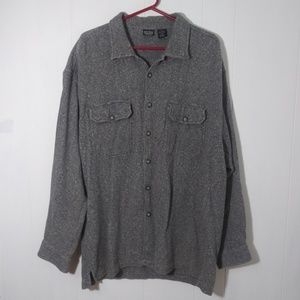 Anchor Blue Button Up Sweater Gray 100% Cotton